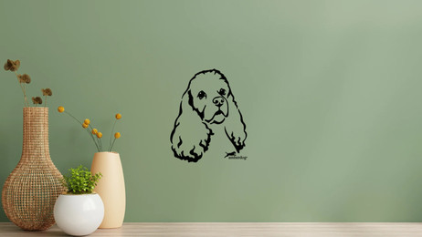 Produktbild von American Cocker Spaniel Kopf Wandtattoo Wandbild Wandsticker Wandaufkleber Wanddekoration