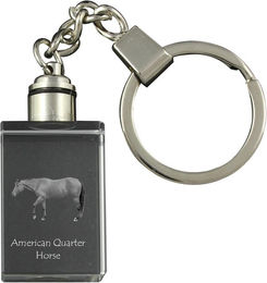 Produktbild von American Quarter Horse - Crystal pendant with photo of a horse, illuminated pendant, unique gift by Art-Dog brand transparent