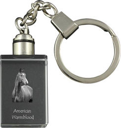 Produktbild von American Warmblood - Crystal pendant with photo of a horse, illuminated pendant, unique gift by Art-Dog brand transparent
