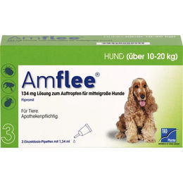 AMFLEE 134 mg Spot-on Lsg.f.mittelgr.Hunde 10-20kg 3 St. – Bild 1 von 4