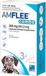 Produktbild von AMFLEE combo 268/241,2mg Lsg.z.Auf.f.Hunde 20-40kg 3 St.
