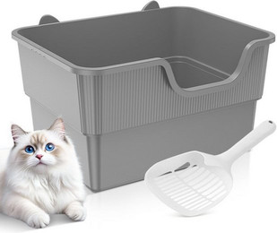 Produktbild von AmiCura Katzentoilette Offenes Katzenklo extragroß mit hohen Seitenwänden und Katzenstreuschaufel