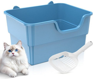 Produktbild von AmiCura Katzentoilette Offenes Katzenklo extragroß mit hohen Seitenwänden und Katzenstreuschaufel