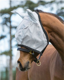 Produktbild von Amigo Fliegenmaske ergonomisch silber/grau Warmblut