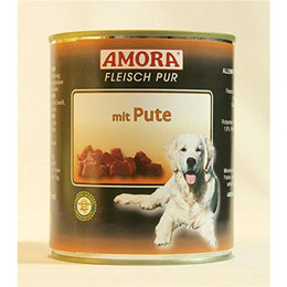 Produktbild von AMORA Dog Fleisch Pur Pute Adult - 6 x 800 g