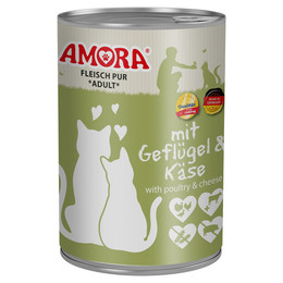Produktbild von AMORA Fleisch Pur Geflügel & Käse - 6 x 400 g