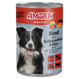 Produktbild von AMORA Sensitive Rind mit Süßkartoffeln & Käse - 6 x 400 g