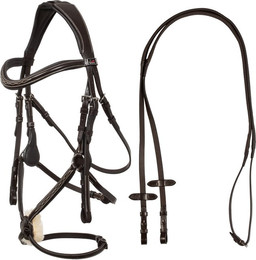 Produktbild von Anatomisch geformte Pferdezügel mit mexikanischer Nasenriemen Supreme
