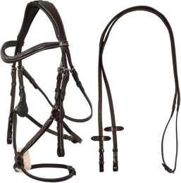 Produktbild von Anatomisch geformte Pferdezügel mit mexikanischer Nasenriemen Supreme