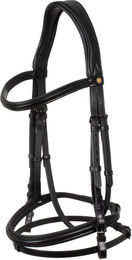 Produktbild von Anatomisch geformtes Leder-Reitzaumzeug Equestro Black Fitting
