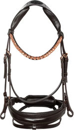 Produktbild von Anatomisches Kombi-Zaumzeug mit Führstrick aus Leder für Pferde Acavallo Ninfea