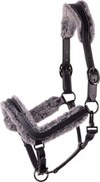 Produktbild von Anatomisches Lederhalfter für Pferde mit Fell Harry's Horse