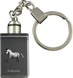 Produktbild von Andalusian - Crystal pendant with photo of a horse, illuminated pendant, unique gift by Art-Dog brand transparent