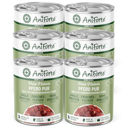 Produktbild von AniForte Barf Hundefutter Nass Pferd Pur - 6 x 400 g