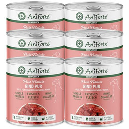 Produktbild von AniForte Barf Hundefutter Nass Rind Pur - 6 x 800 g