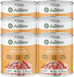 Produktbild von AniForte Hundefutter Nass LandChicken - 6 x 800 g