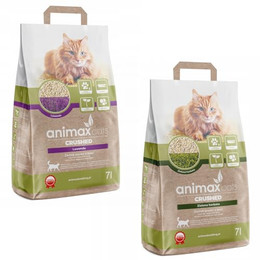 Produktbild von Animax Premium Katzenstreu aus Holzfasern - 2 x 7 l