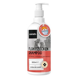 Produktbild von animigo Floh- und Zeckenshampoo für Hunde und Katzen - 500 ml