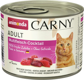Produktbild von animonda Carny Adult 200g Dose Katzennassfutter Sparpaket 24 x 200 Gramm Multifleisch-Cocktail