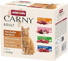 Produktbild von animonda Carny Adult Herzhafte Variation Katzennassfutter - 8 x 85 g