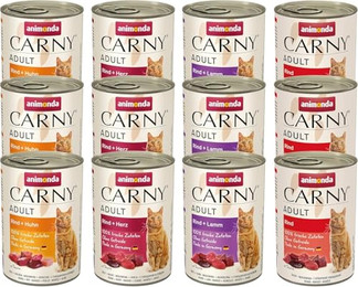 Produktbild von animonda Carny Adult Katzen Nassfutter Mix Herzhafte Variation - 12 x 400 g