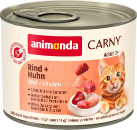 Produktbild von animonda Carny Adult Katzen Nassfutter Rind & Huhn - 6 x 200 g