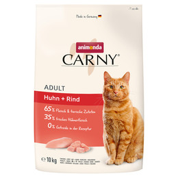Produktbild von animonda Carny Adult Katzenfutter Huhn und Rind - 10 kg