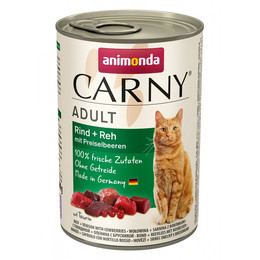 Produktbild von Animonda Carny Adult Katzenfutter Rind + Reh mit Preiselbeeren - 6 x 400 g