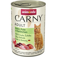 Produktbild von animonda Carny Adult Katzennassfutter Huhn, Pute & Kaninchen - 12 x 400 g