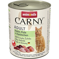 Produktbild von animonda Carny Adult Katzennassfutter Huhn, Pute & Kaninchen - 12 x 800 g