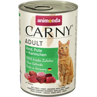 Produktbild von animonda Carny Adult Katzennassfutter Rind, Pute & Kaninchen - 12 x 400 g