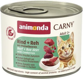 animonda Carny Adult Nassfutter Katze Rind und Kabeljau mit Petersilienwurzel - 24 x 200 g – Bild 1 von 3