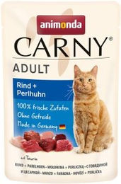 Produktbild von animonda Carny Adult Nassfutter Katze Rind und Perlhuhn - 12 x 85 g