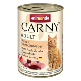 Produktbild von Animonda Carny Adult Pute und Hühnchenleber - 6 x 400 g