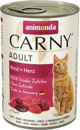 Produktbild von animonda Carny Adult Rind + Herz Katzennassfutter - 12 x 400 g