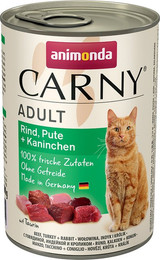 Produktbild von animonda Carny Adult Rind, Pute & Kaninchen - 6 x 400 g