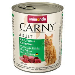 Produktbild von Animonda Carny Adult Rind, Pute und Kaninchen - 6 x 800 g