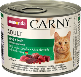Produktbild von animonda Carny Adult Rind & Reh mit Preiselbeeren - 6 x 200 g