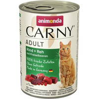Produktbild von animonda Carny Adult Rind + Reh mit Preiselbeeren Katzennassfutter - 12 x 400 g