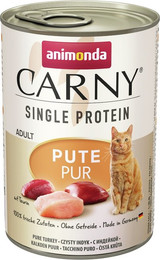 Produktbild von animonda Carny Adult Single Protein 400g Dose Katzennassfutter Sparpaket 12 x 400 Gramm Pute pur