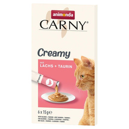 Produktbild von animonda Carny Creamy Katzensnack mit Lachs und Taurin - 6 x 15 g