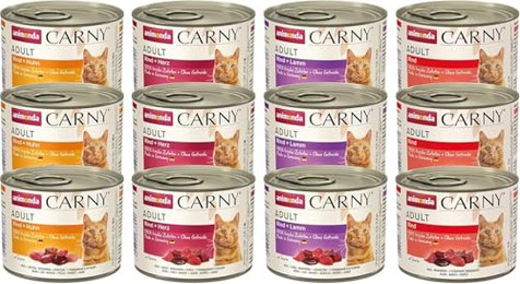 Produktbild von Animonda Carny Katzen Nassfutter Mix Herzhafte Variation - 12 x 200 g