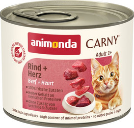 Produktbild von animonda Carny Katzen Nassfutter Rind & Herz Adult - 6 x 200 g