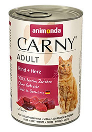 Produktbild von animonda Carny Katzen Nassfutter Rind & Herz Adult - 6 x 400 g