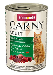 Produktbild von animonda Carny Katzen Nassfutter Rind & Reh mit Preiselbeeren - 6 x 400 g
