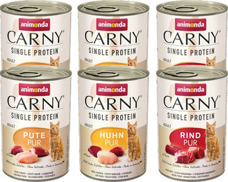 Produktbild von animonda Carny Katzen Nassfutter Single Protein Mix Pur - 6 x 400 g
