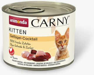 Produktbild von animonda Carny Kitten 200g Dose Katzennassfutter 24 x 200 Gramm Geflügel Cocktail