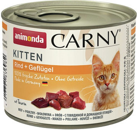Produktbild von animonda Carny Kitten 200g Dose Katzennassfutter 24 x 200 Gramm Geflügel und Rind