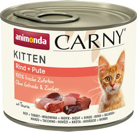 Produktbild von animonda Carny Kitten 200g Dose Katzennassfutter 24 x 200 Gramm Rind und Pute
