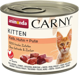 Produktbild von animonda Carny Kitten Kalb, Huhn und Pute - 12 x 200 g